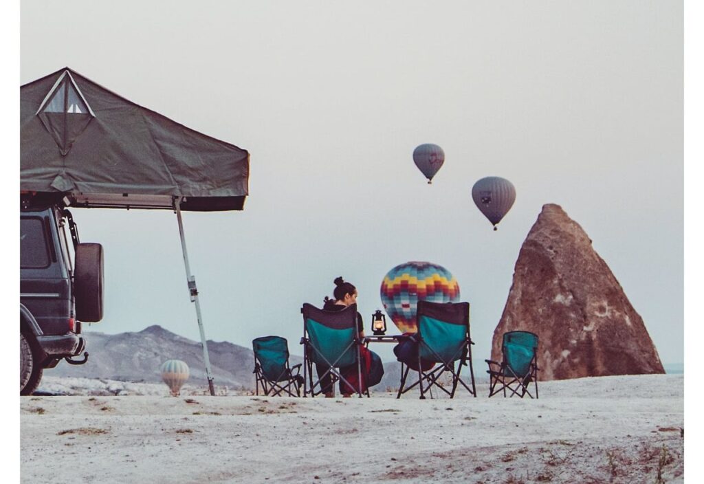 Uquip Equipment vor Heißluftballons