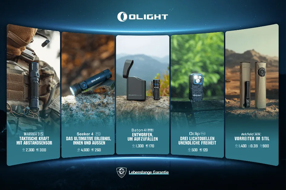 Olight für vershiedene Anwendungsfäle